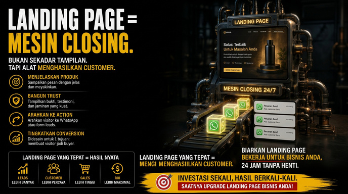 Jualan manual terus? Landing page bisa bantu jualin kamu